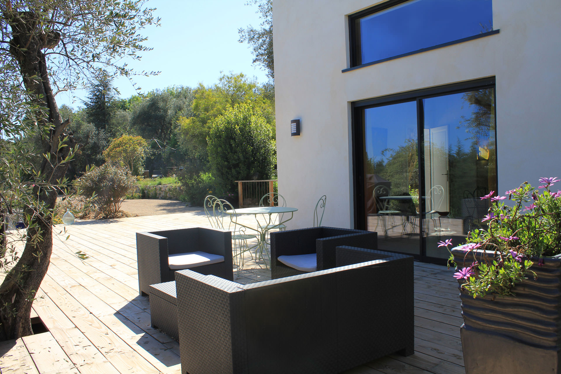 terrasse maison d'hôtes Bleu Azur