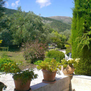 terrasse côté jardin Bleu Azur